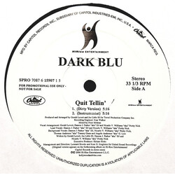 Dark Blu Quit Tellin' USED VINYL 12INCH 33 S RPM PROMO