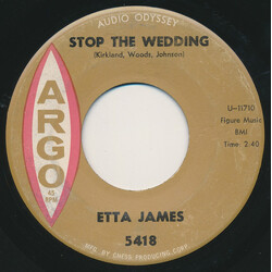 Etta James Stop The Wedding / Street Of Tears USED VINYL 7INCH 45 RPM SINGLE