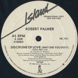 Robert Palmer Discipline Of Love (Why Did You Do It) USED VINYL 12INCH 45 RPM PROMO STEREO