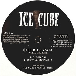 Ice Cube $100 Bill Y'all VINYL 12" USED
