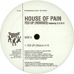 House Of Pain Fed Up (Remixes) USED VINYL 12INCH 33 S RPM PROMO