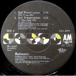 Raheem Self Preservation VINYL 12" USED