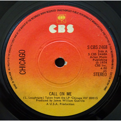Chicago (2) Call On Me Vinyl 7" USED