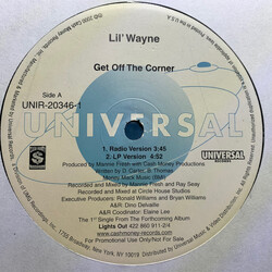 Lil Wayne Get Off The Corner USED VINYL 12INCH PROMO STEREO