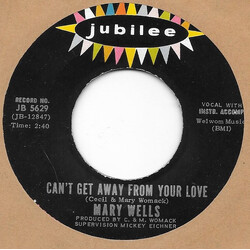 Mary Wells Can't Get Away From Your Love / Woman In Love USED VINYL 7INCH 45 RPM SINGLE