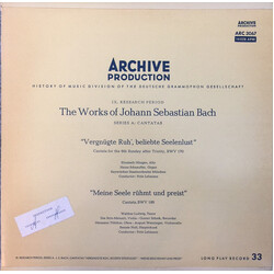 Johann Sebastian Bach / Elisabeth Höngen / Heinz Schnauffer / Walther Ludwig / Ilse Brix-Meinert / Gustav Scheck / Hermann Töttcher / August Wenzinger