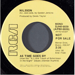 Harry Nilsson As Time Goes By USED VINYL 7INCH 45 RPM SINGLE PROMO STEREO MONO