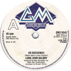 Long John Baldry On Broadway USED VINYL 7INCH 45 RPM SINGLE STEREO