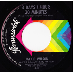 Jackie Wilson 3 Days 1 Hour 30 Minutes / I've Got To Get Back USED VINYL 7INCH SINGLE 45 RPM