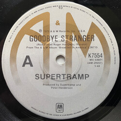 Supertramp Goodbye Stranger USED VINYL 7INCH SINGLE 45 RPM