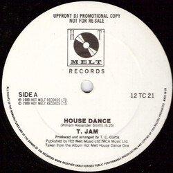 T Jam House Dance USED VINYL 12INCH 45 RPM PROMO