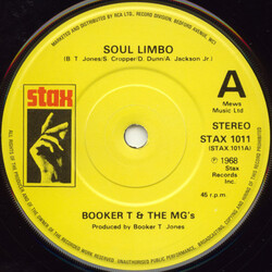 Booker T & The MG's Soul Limbo / Soul Clap '69 USED VINYL 7INCH 45 RPM SINGLE