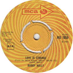 Buddy Holly Love Is Strange Vinyl 7" USED