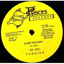 Jim Irie / Sugar Black Gi Me The Ride / Man In Love USED VINYL 12INCH 45 RPM SINGLE