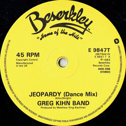 Greg Kihn Band Jeopardy USED VINYL 12INCH 45 RPM SINGLE LIMITED EDITION STEREO