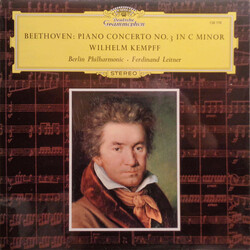 Ludwig van Beethoven / Wilhelm Kempff / Berliner Philharmoniker / Ferdinand Leitner Piano Concerto No. 3 In C Minor Vinyl LP USED
