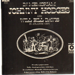 Johnny Hodges / Wild Bill Davis In Memoriam Johnny Hodges and Will Bill Davis in Atlantic City Vinyl LP USED