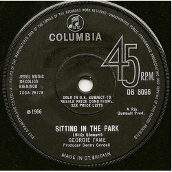 Georgie Fame Sitting In The Park USED VINYL 7INCH SINGLE 45 RPM
