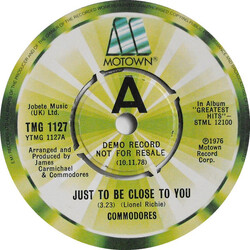 Commodores Just To Be Close To You USED VINYL 7INCH PROMO