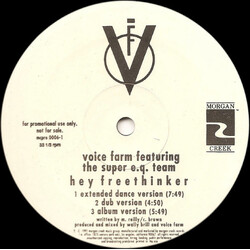 Voice Farm / The Super E.Q. Team Hey Freethinker VINYL 12" USED