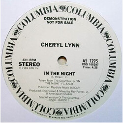 Cheryl Lynn In The Night USED VINYL 12INCH PROMO