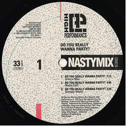 High Performance Do You Really Wanna Party? USED VINYL 12INCH 33 S RPM