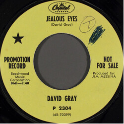 David Gray (17) Jealous Eyes USED VINYL 7INCH 45 RPM PROMO