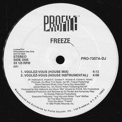 Freeze (13) Voulez-Vous USED VINYL 12INCH 33 S RPM PROMO