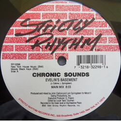 Chronic Sounds Evelin's Basement USED VINYL 12INCH 33 S RPM