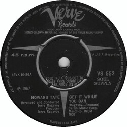 Howard Tate Get It While You Can / Glad I Knew Better USED VINYL 7INCH 45 RPM SINGLE