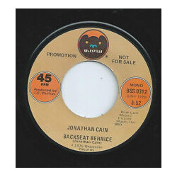 Jonathan Cain Backseat Bernice USED VINYL PROMO 7INCH