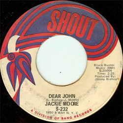 Jackie Moore Dear John / Here I Am VINYL 7" USED