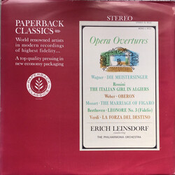 Erich Leinsdorf / Philharmonia Orchestra Opera Overtures Vinyl LP USED