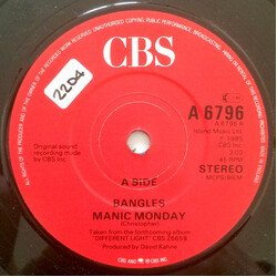 Bangles Manic Monday USED VINYL 7INCH 45 RPM SINGLE STEREO
