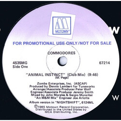 Commodores Animal Instinct USED VINYL 12INCH SINGLE PROMO