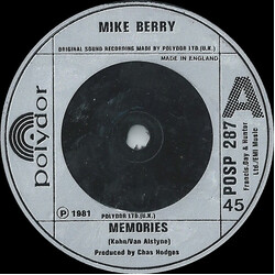 Mike Berry Memories USED VINYL 7INCH SINGLE 45 RPM