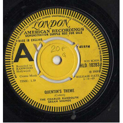 The Charles Randolph Grean Sound Quentin's Theme USED VINYL 7INCH 45 RPM SINGLE PROMO