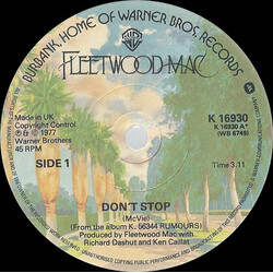Fleetwood Mac Don't Stop VINYL 7" USED