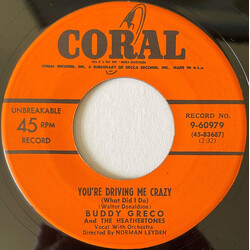 Buddy Greco / The Heathertones You're Driving Me Crazy (What Did I Do) / I Predict USED VINYL 7INCH 45 RPM SINGLE