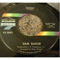 Sam Baker Sunny USED VINYL 7INCH 45 RPM SINGLE