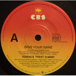 Terence Trent D'Arby Sign Your Name USED VINYL 7INCH SINGLE 45 RPM