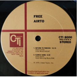 Airto Moreira Free Vinyl LP USED
