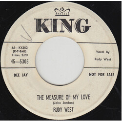 Rudy West The Measure Of My Love USED VINYL 7INCH 45 RPM PROMO