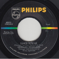 Gerhard Wendland Dance With Me USED VINYL 7INCH 45 RPM SINGLE MONO