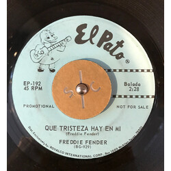 Freddy Fender (2) Que Tristeza Hay En Mi / Te Quiero USED VINYL 7INCH 45 RPM PROMO