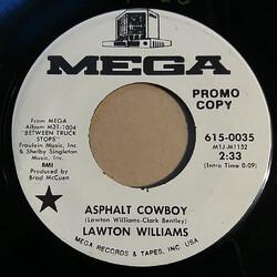Lawton Williams Asphalt Cowboy USED VINYL 7INCH 45 RPM SINGLE PROMO