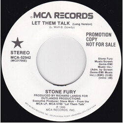 Stone Fury Let Them Talk Vinyl 7" USED