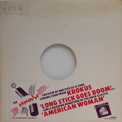 Krokus Long Stick Goes Boom USED VINYL 12INCH 33 S RPM PROMO