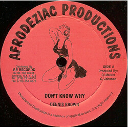 Dennis Brown / Melvin Irie / Mellow Banton Don't Know Why / A Little Love USED VINYL 12INCH 45 RPM