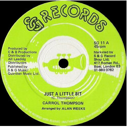 Carroll Thompson Just A Little Bit USED VINYL 12INCH 45 RPM